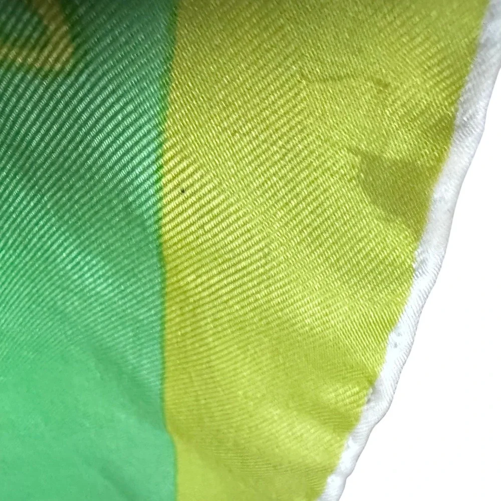 Vintage Vera Neumann Scarf Green Yellow Floral Print‎ Square 23